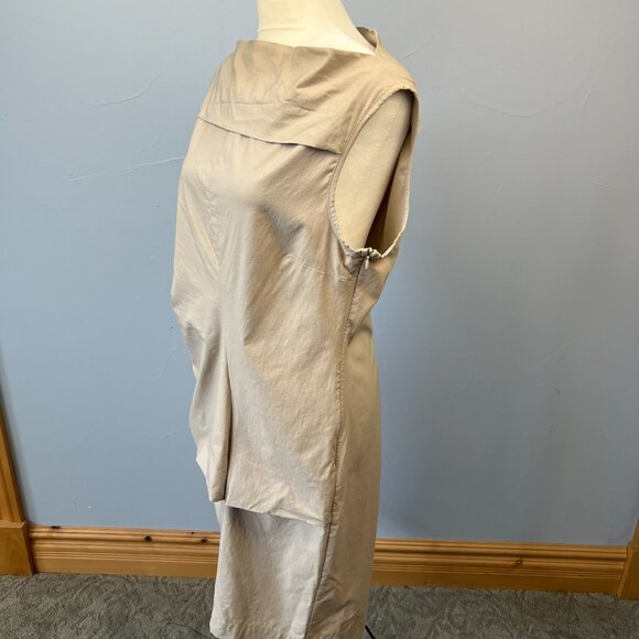 Unique Lauren Vidal Sofia Sleeveless Dress Jackie O Collar Size L Made in Italy - Picture 5 of 10